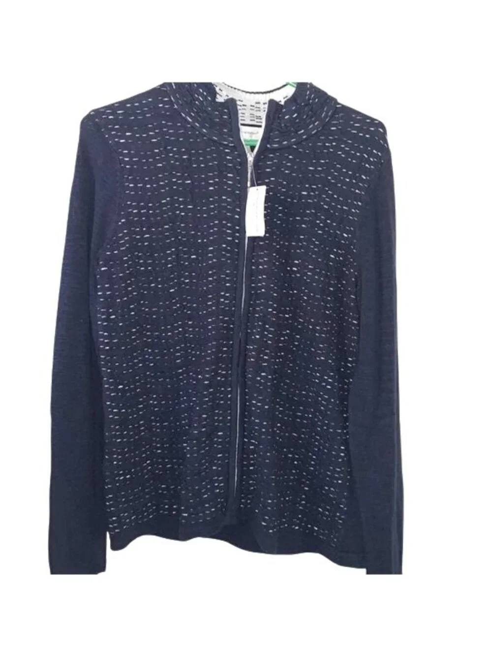 Christopher & Banks Womens Zip-Up Cardigan Sweater Size M Navy - Picture 1 of 10